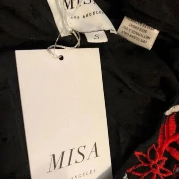 NWT MISA Los Angeles Daleo Boho Embroidered Tasseled Tunic Dress S MSRP $325 - Picture 7 of 7